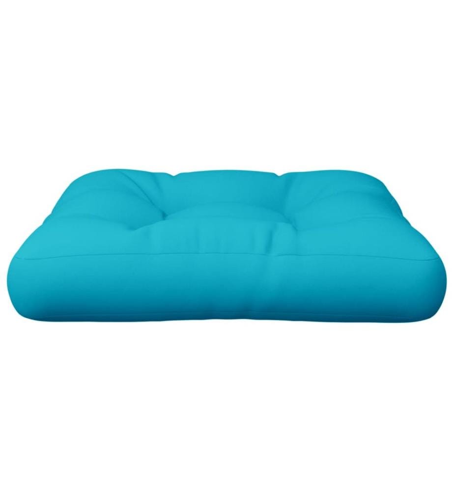 Coussin de palette turquoise 60x60x12 cm tissu