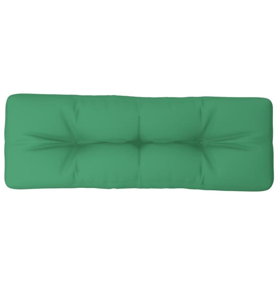Coussin de palette vert 120x40x12 cm tissu