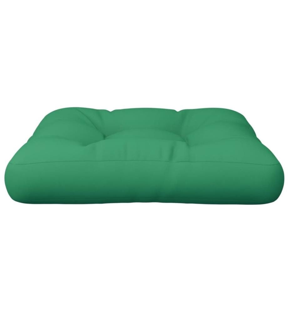 Coussin de palette vert 50x50x12 cm tissu