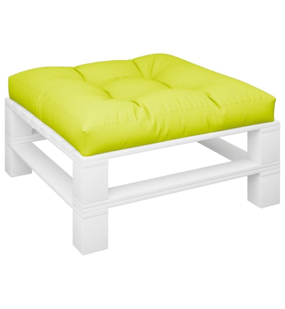Coussin de palette vert brillant 70x70x12 cm tissu