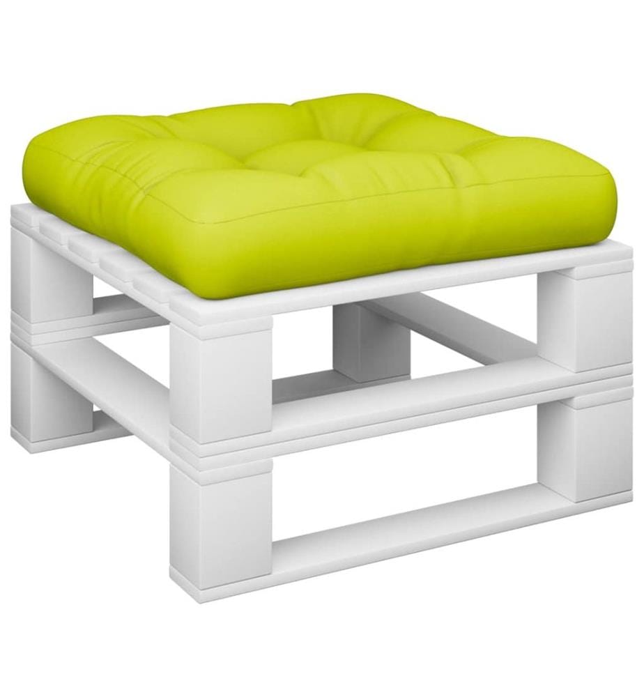 Coussin de palette vert vif 58x58x10 cm tissu