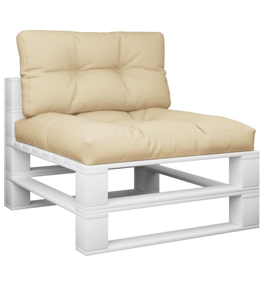 Palettenkissen 2-tlg. Beige Stoff