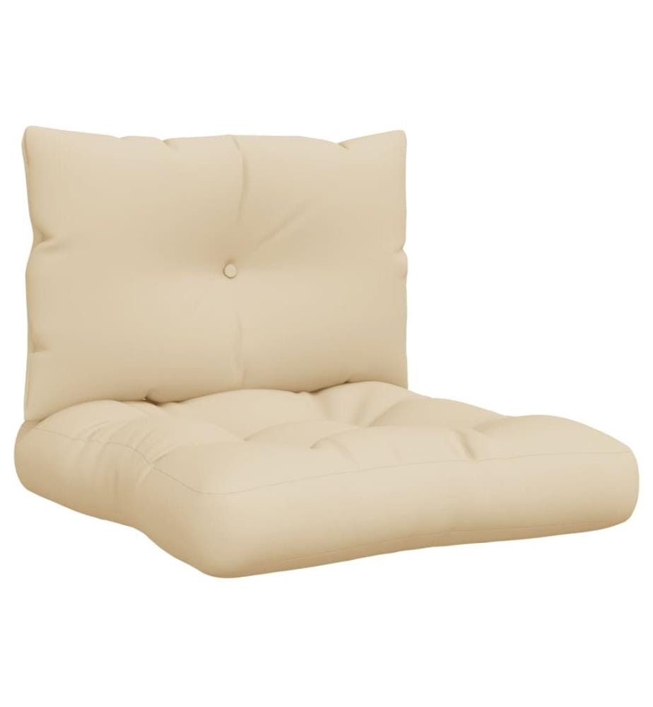 Palettenkissen 2-tlg. Beige Stoff