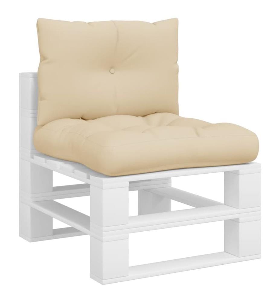Palettenkissen 2-tlg. Beige Stoff
