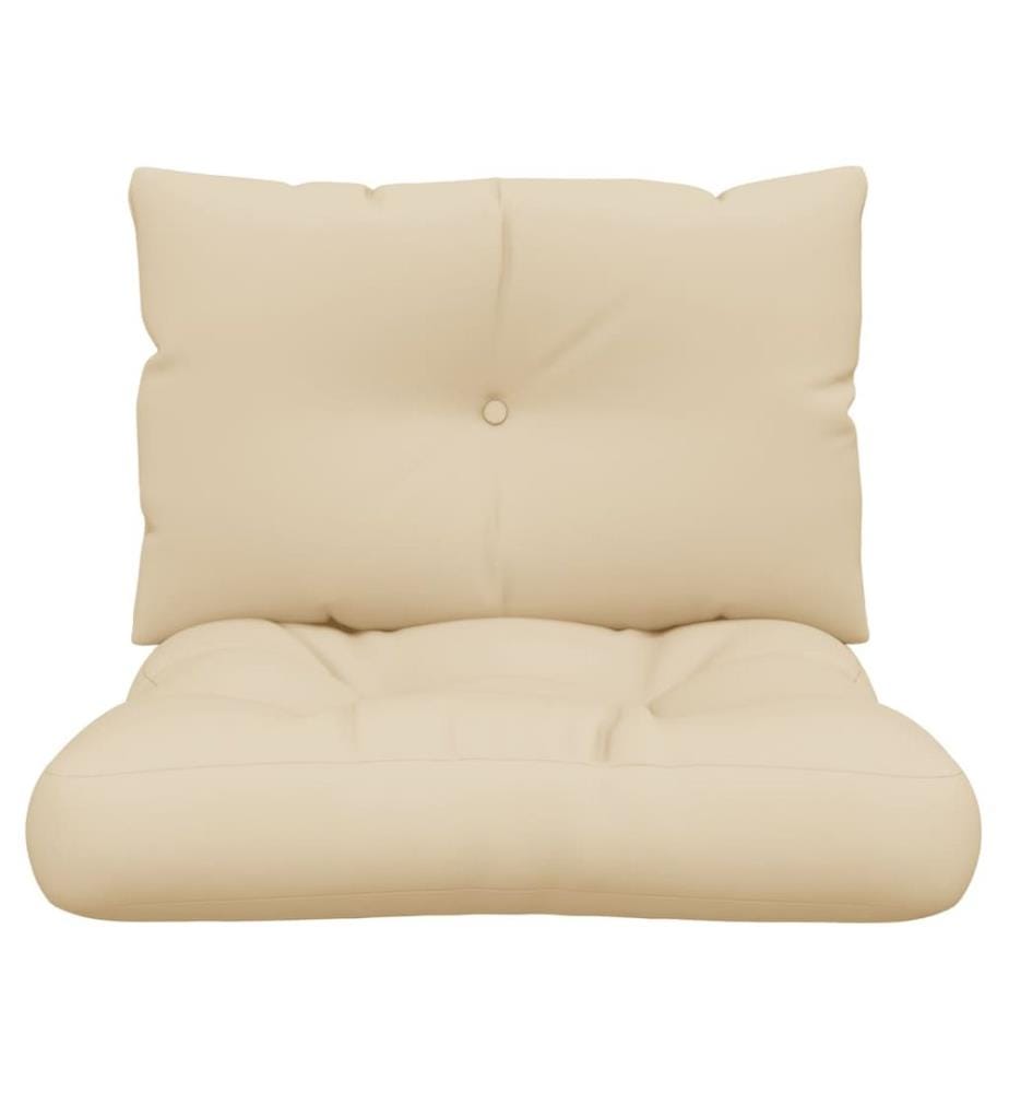 Palettenkissen 2-tlg. Beige Stoff
