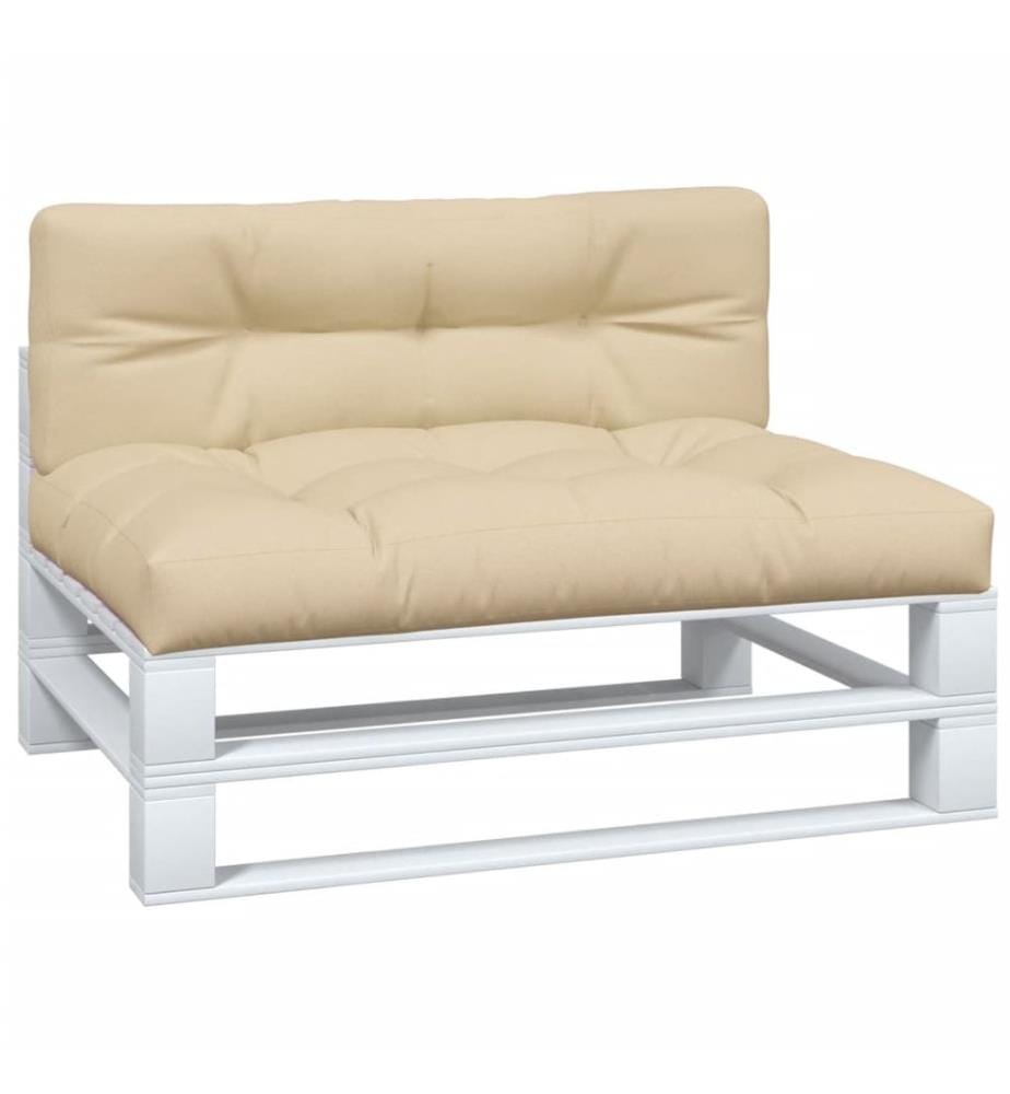 Palettenkissen 2-tlg. Beige Stoff