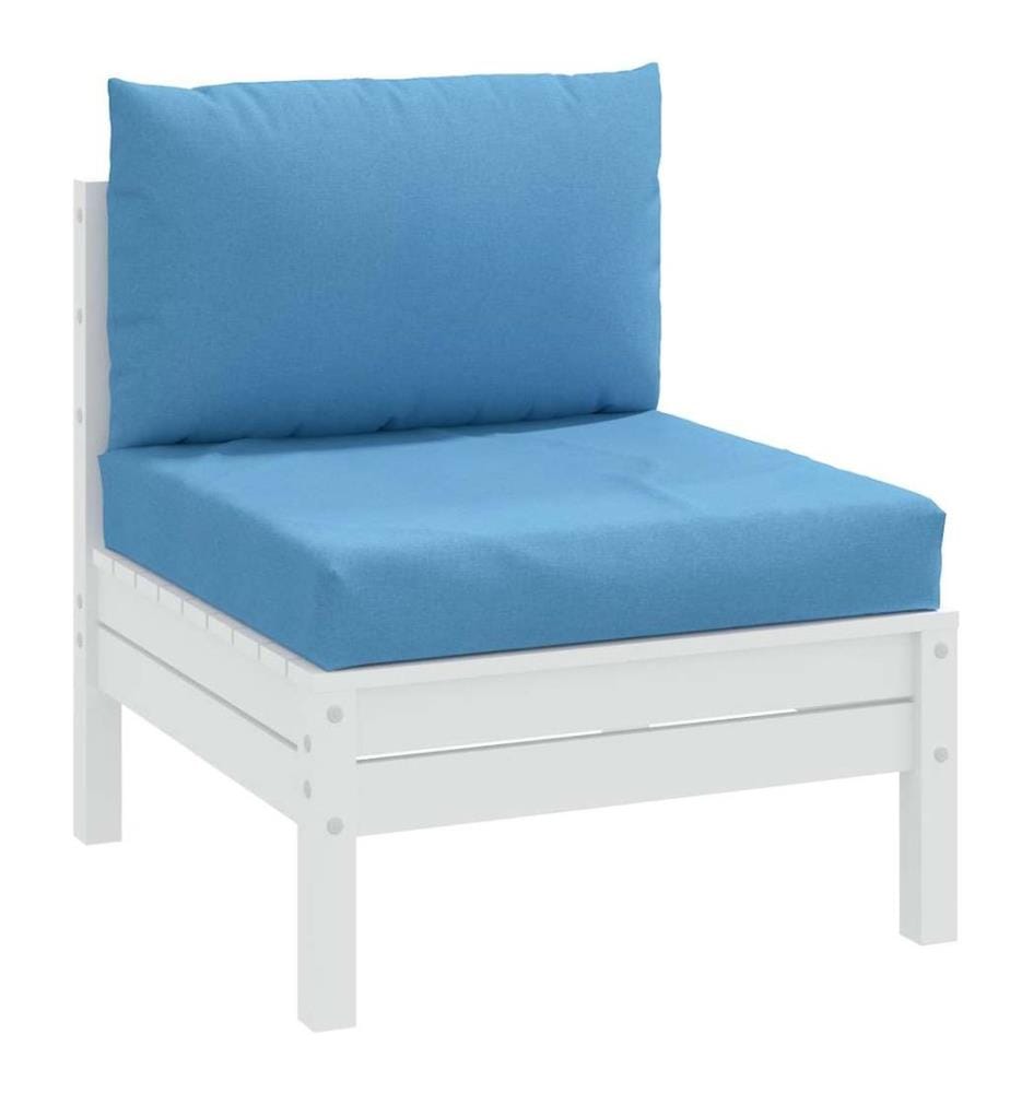 Palettenkissen 2-tlg. Melange Blau Stoff