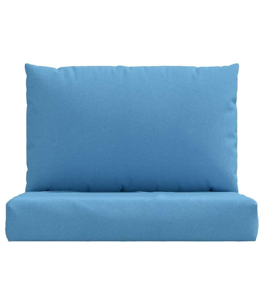 Palettenkissen 2-tlg. Melange Blau Stoff