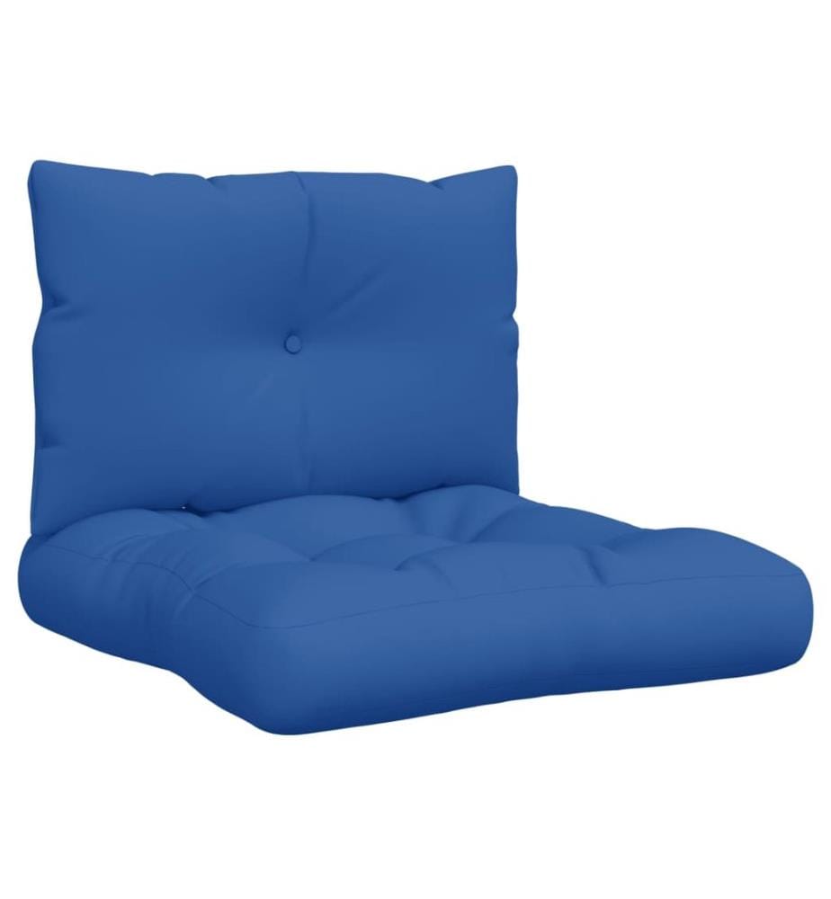 Coussins de palette lot de 2 bleu royal tissu