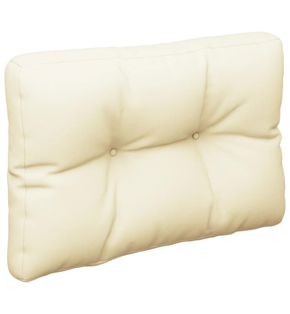 Coussins de palette lot de 2 crème tissu