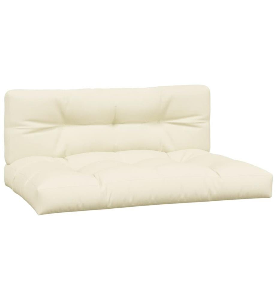 Coussins de palette lot de 2 crème tissu