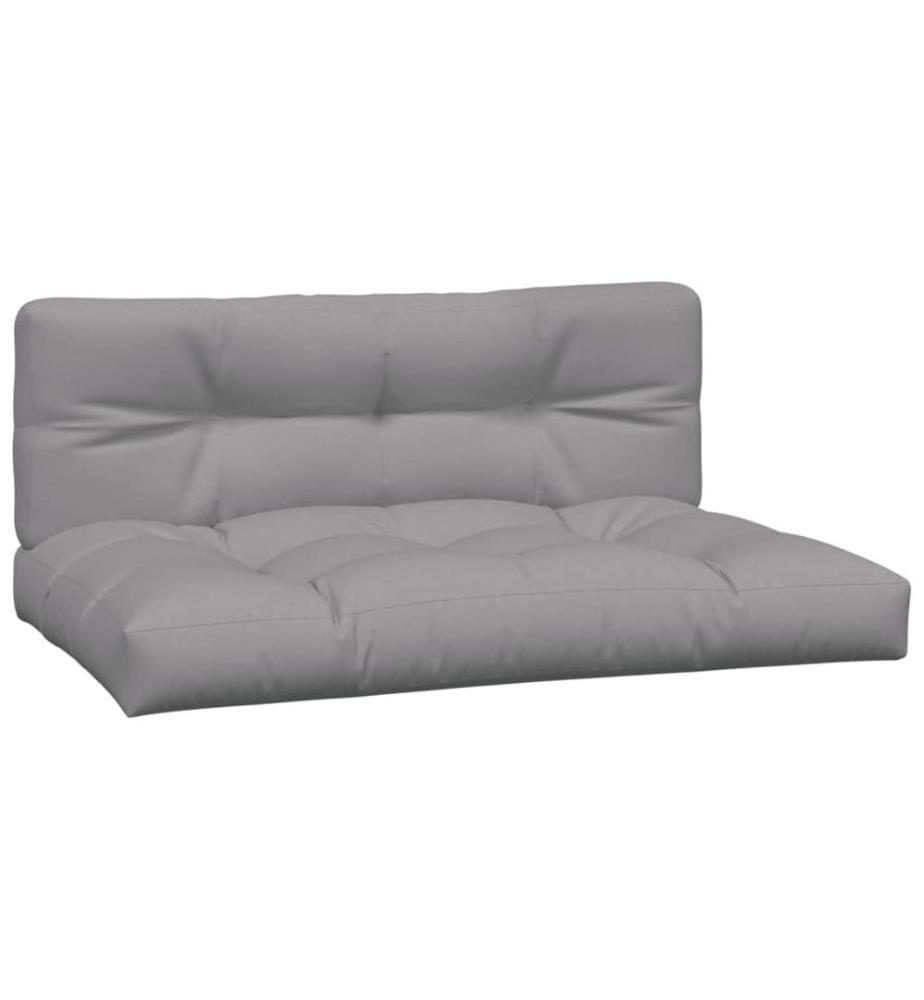 Coussins de palette lot de 2 gris tissu