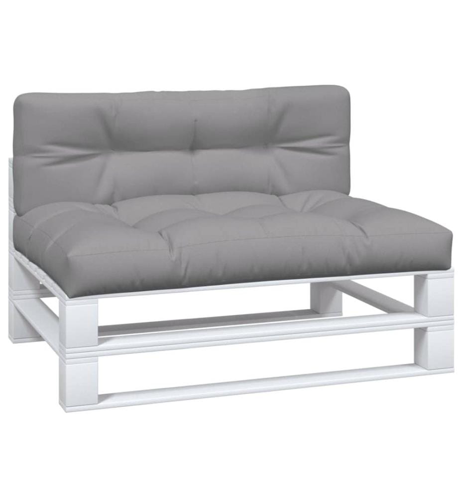 Coussins de palette lot de 2 gris tissu