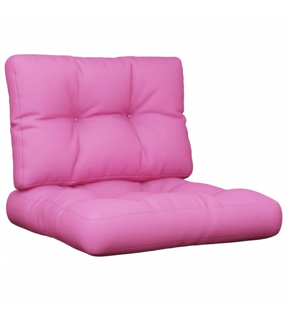 Coussins de palette lot de 2 rose tissu