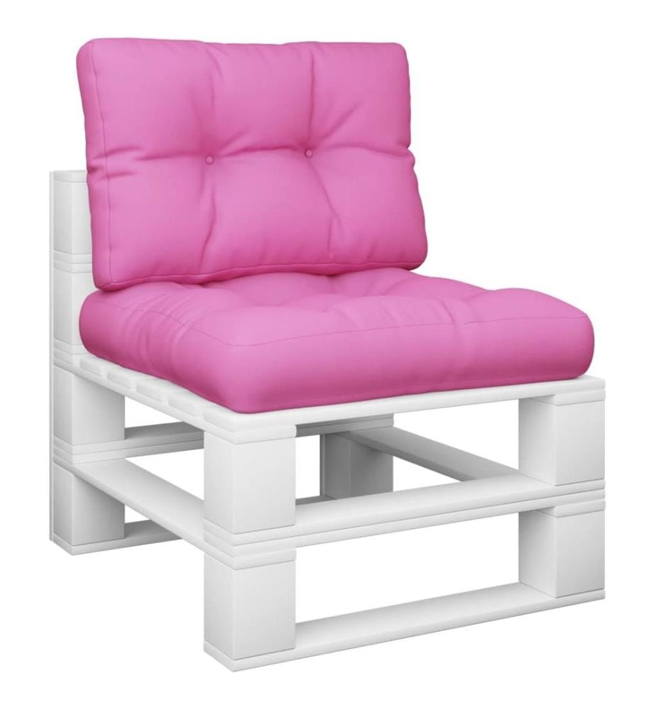 Coussins de palette lot de 2 rose tissu