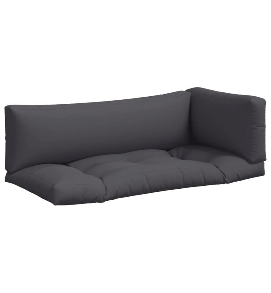 Coussins de palette lot de 3 anthracite tissu