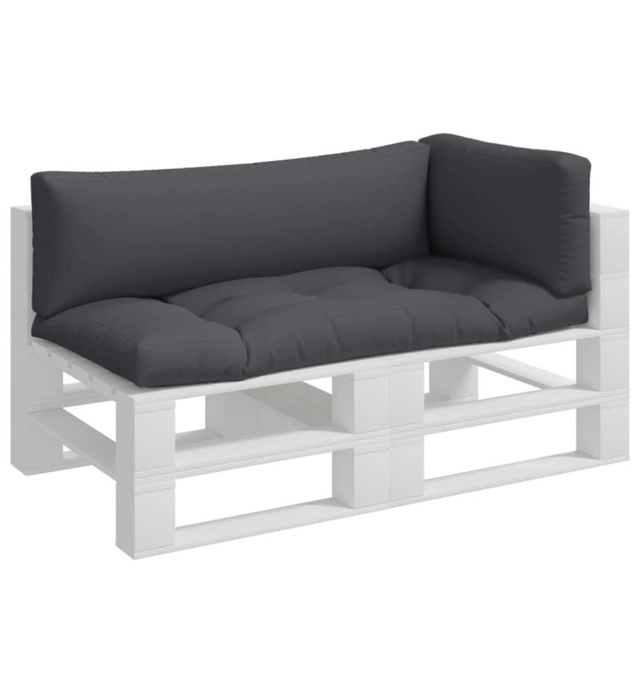Coussins de palette lot de 3 anthracite tissu