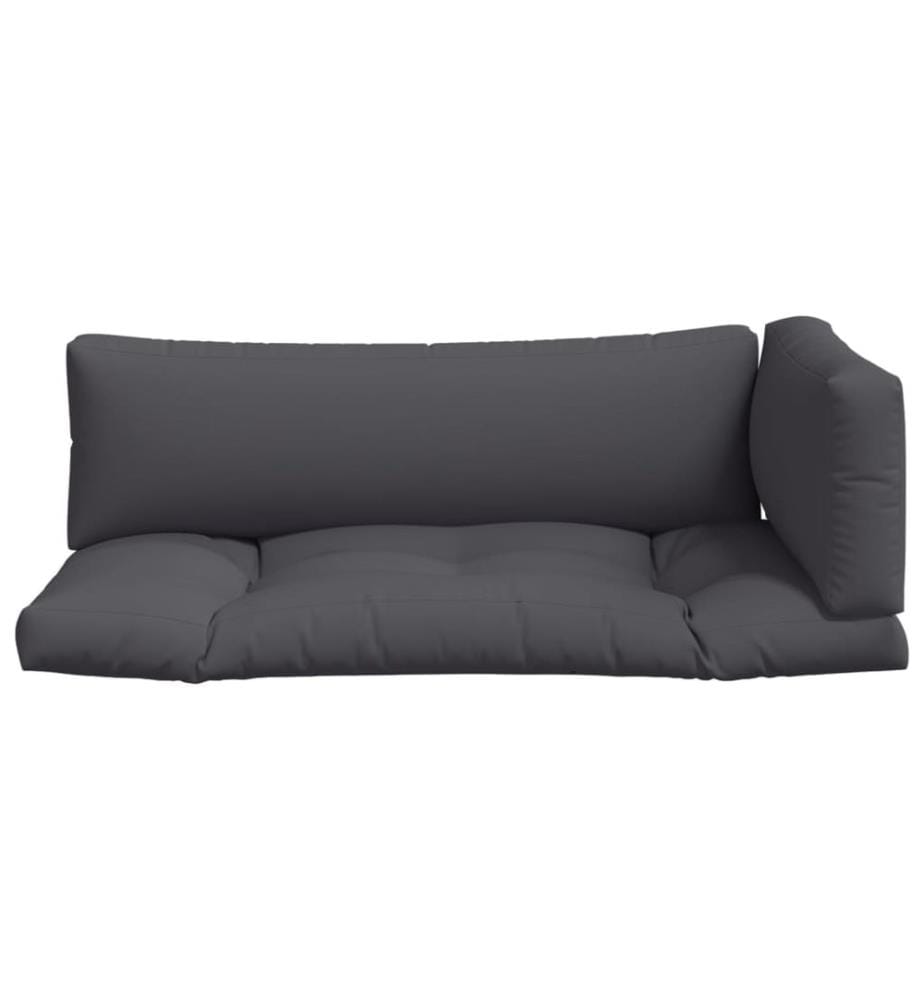 Coussins de palette lot de 3 anthracite tissu