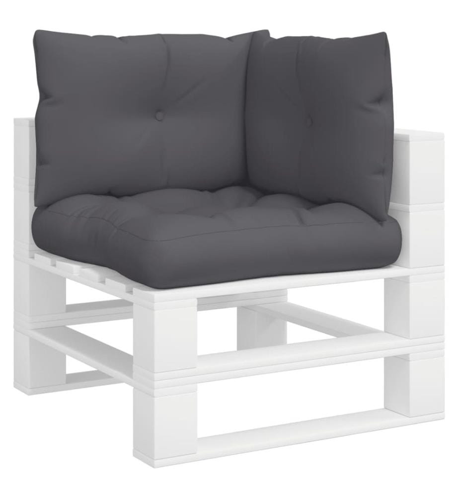 Coussins de palette lot de 3 anthracite tissu