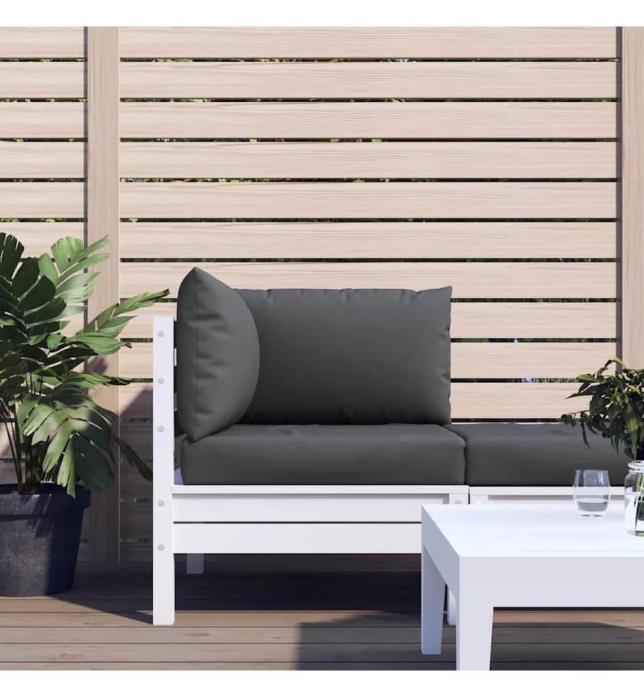 Coussins de palette lot de 3 anthracite tissu oxford