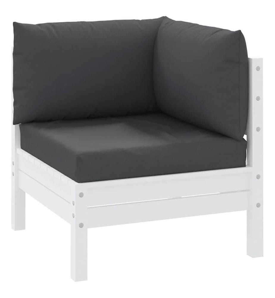 Coussins de palette lot de 3 anthracite tissu oxford