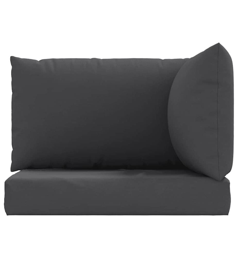 Coussins de palette lot de 3 anthracite tissu oxford