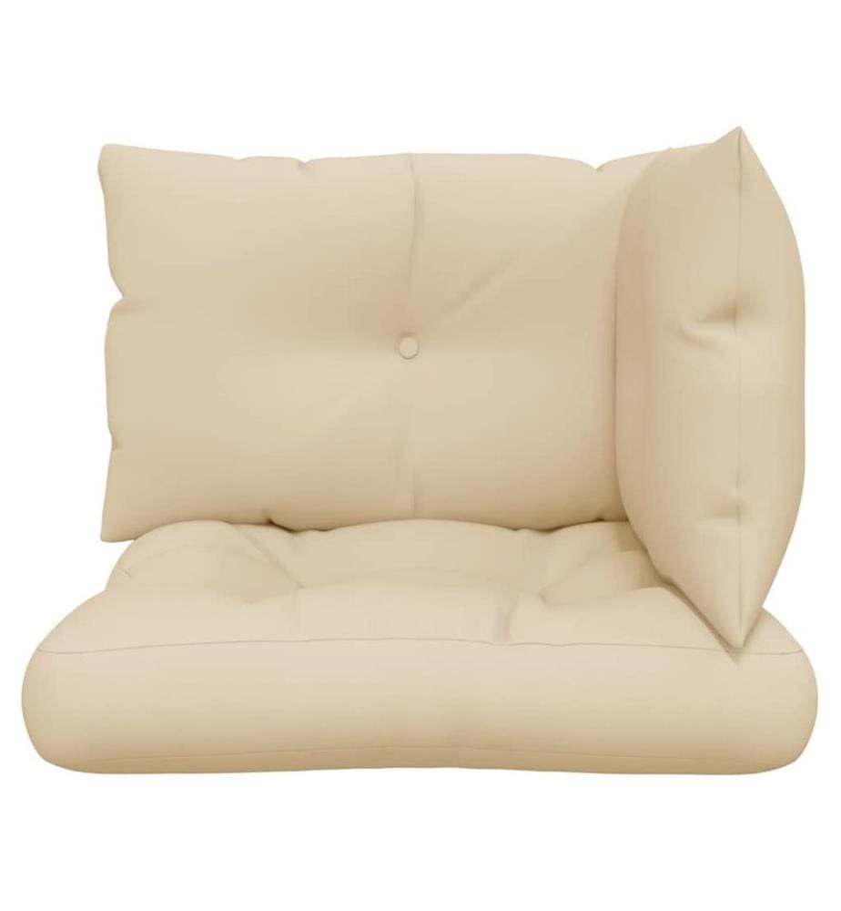 Coussins de palette lot de 3 beige tissu