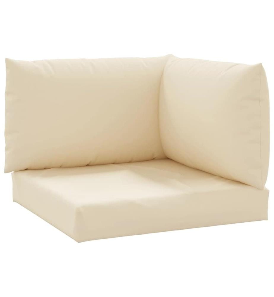 Palettenkissen 3-tlg. Beige Oxford-Gewebe