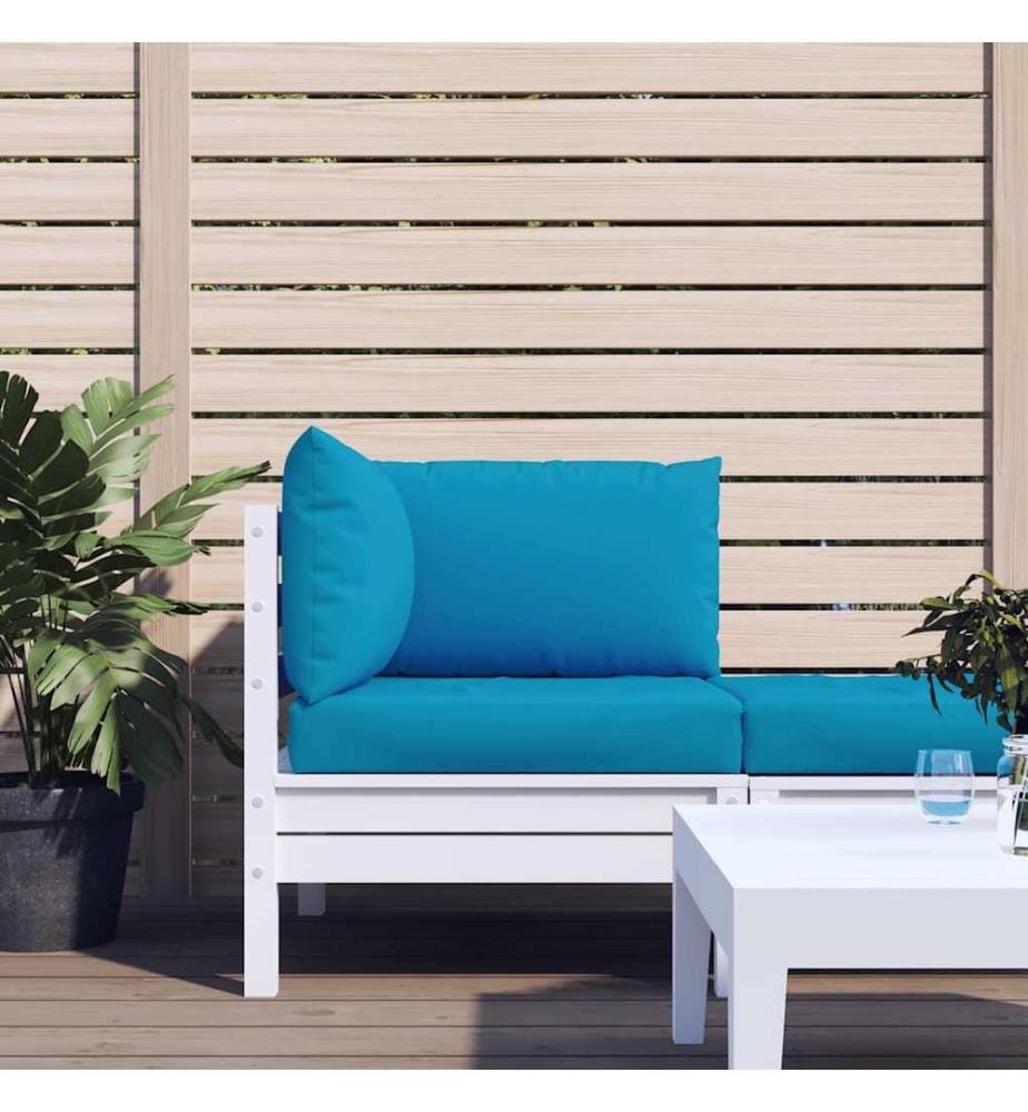 Coussins de palette lot de 3 bleu clair tissu oxford