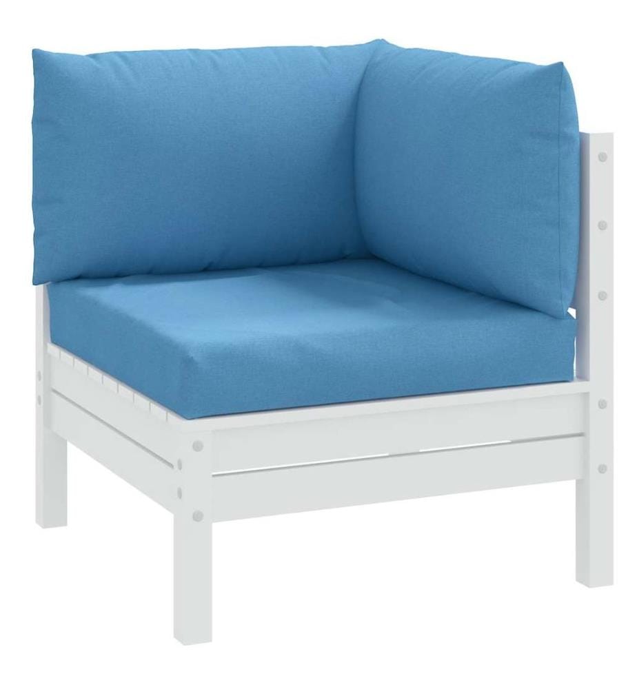 Palettenkissen 3-tlg. Melange Blau Stoff