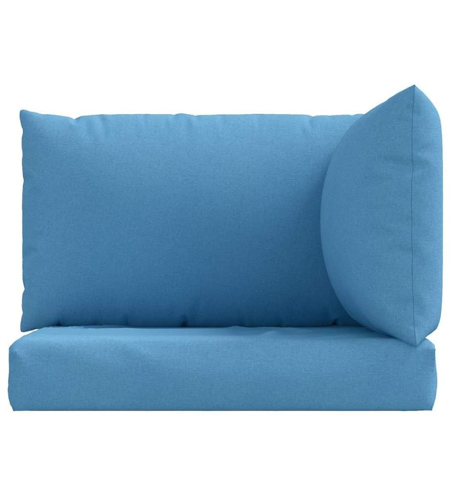 Palettenkissen 3-tlg. Melange Blau Stoff