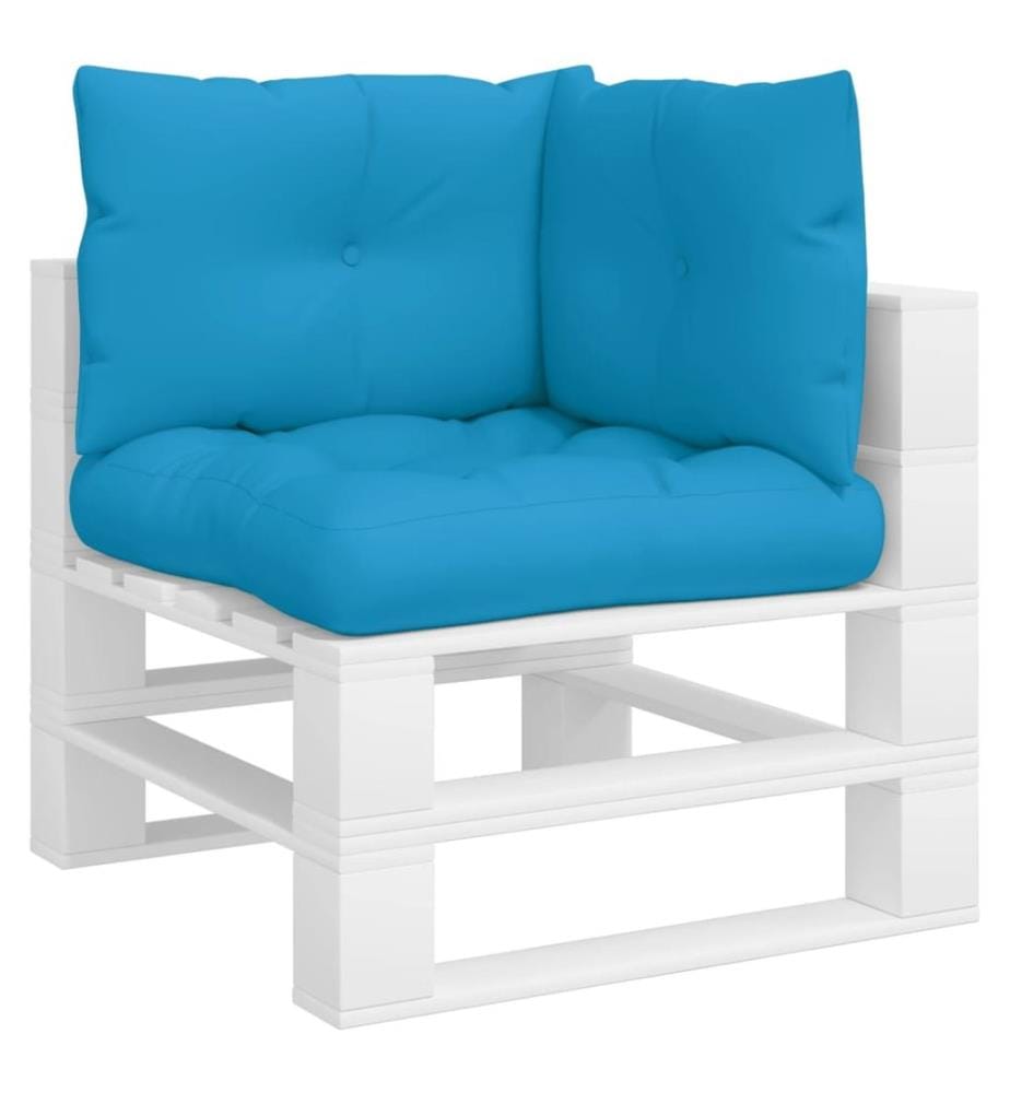 Palettenkissen 3-tlg. Blau Stoff