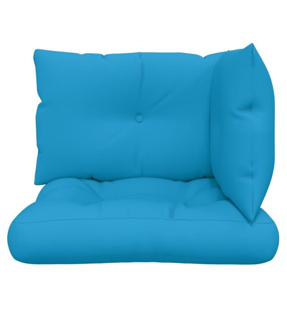Palettenkissen 3-tlg. Blau Stoff