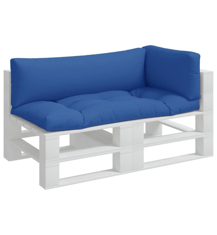 Coussins de palette lot de 3 bleu tissu