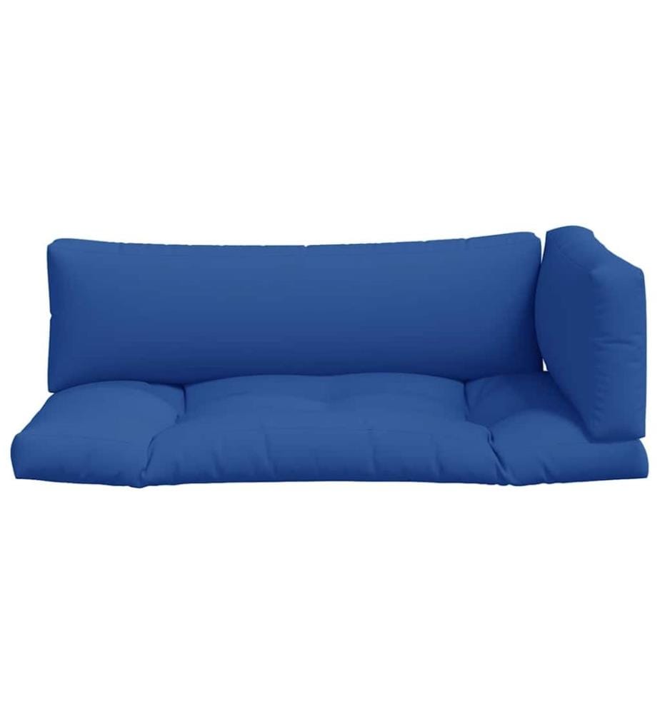 Coussins de palette lot de 3 bleu tissu