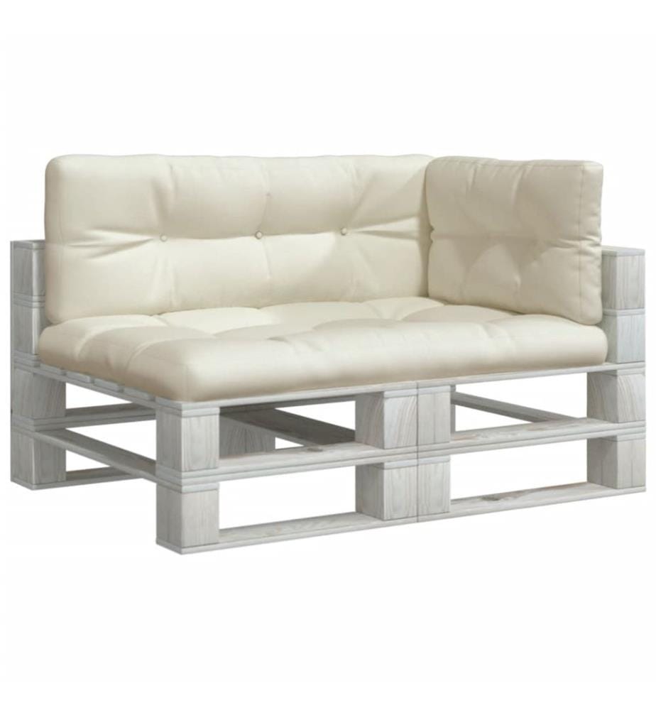 Palettenkissen 3-tlg. Creme Stoff