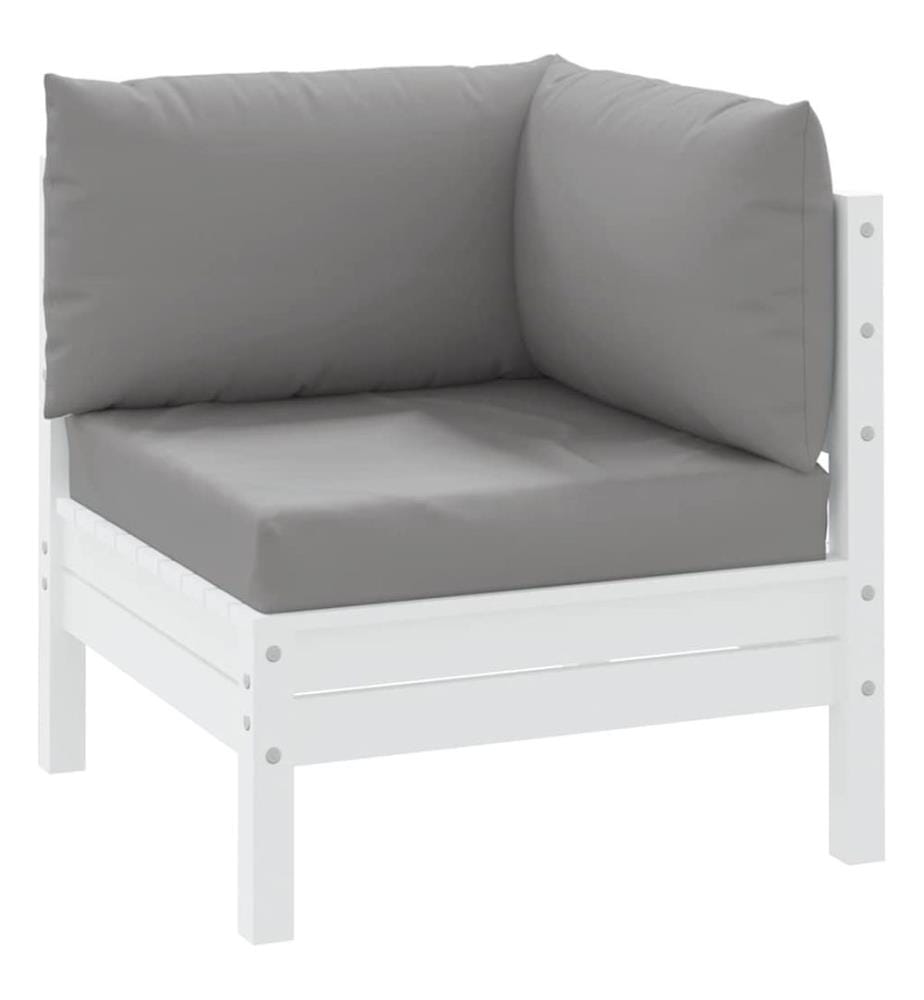 Coussins de palette lot de 3 gris tissu oxford