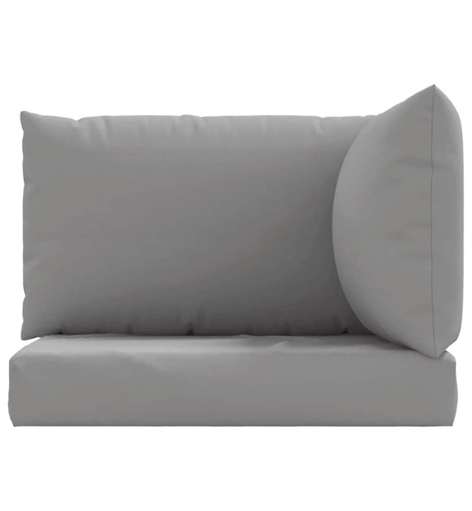 Coussins de palette lot de 3 gris tissu oxford
