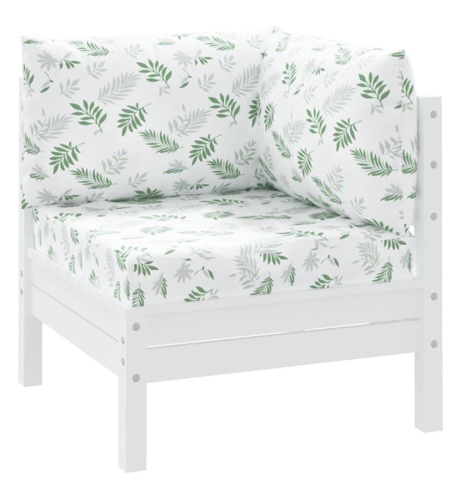 Coussins de palette lot de 3 motif de feuilles tissu Oxford