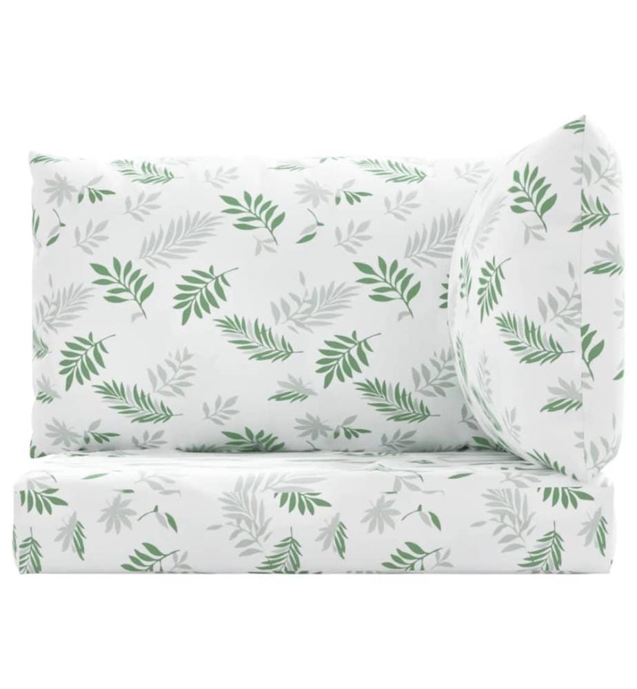 Coussins de palette lot de 3 motif de feuilles tissu Oxford