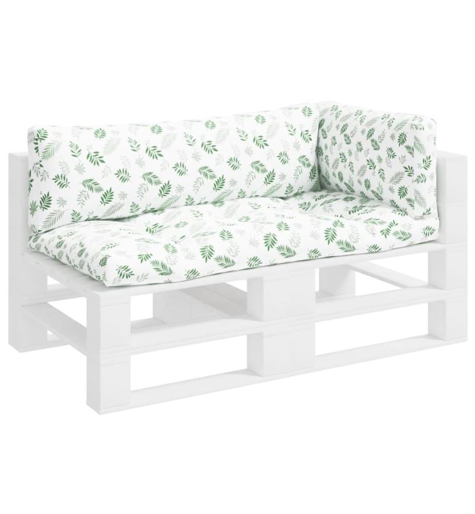 Coussins de palette lot de 3 motif de feuilles tissu Oxford