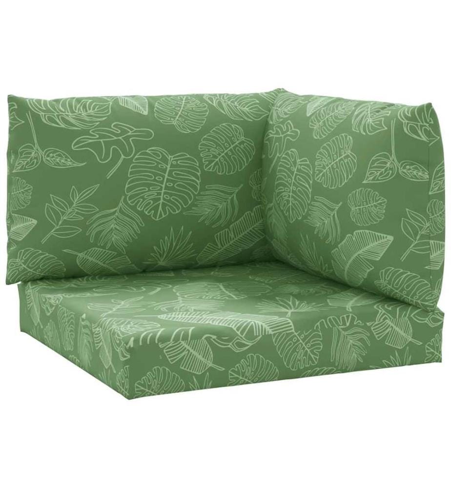 Coussins de palette lot de 3 motif de feuilles tissu Oxford