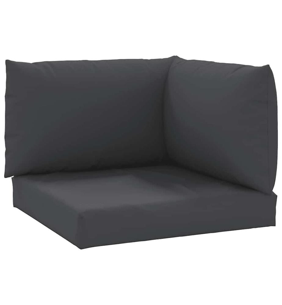 Coussins de palette lot de 3 noir tissu oxford