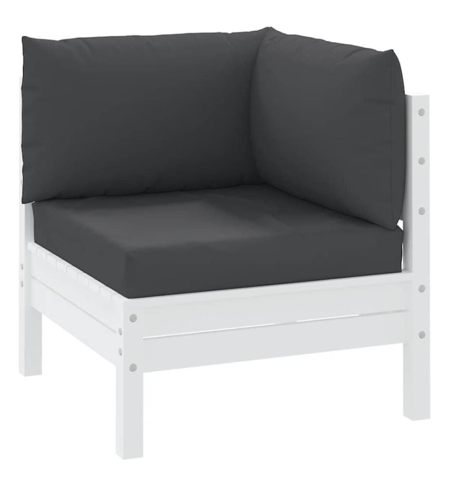 Coussins de palette lot de 3 noir tissu oxford
