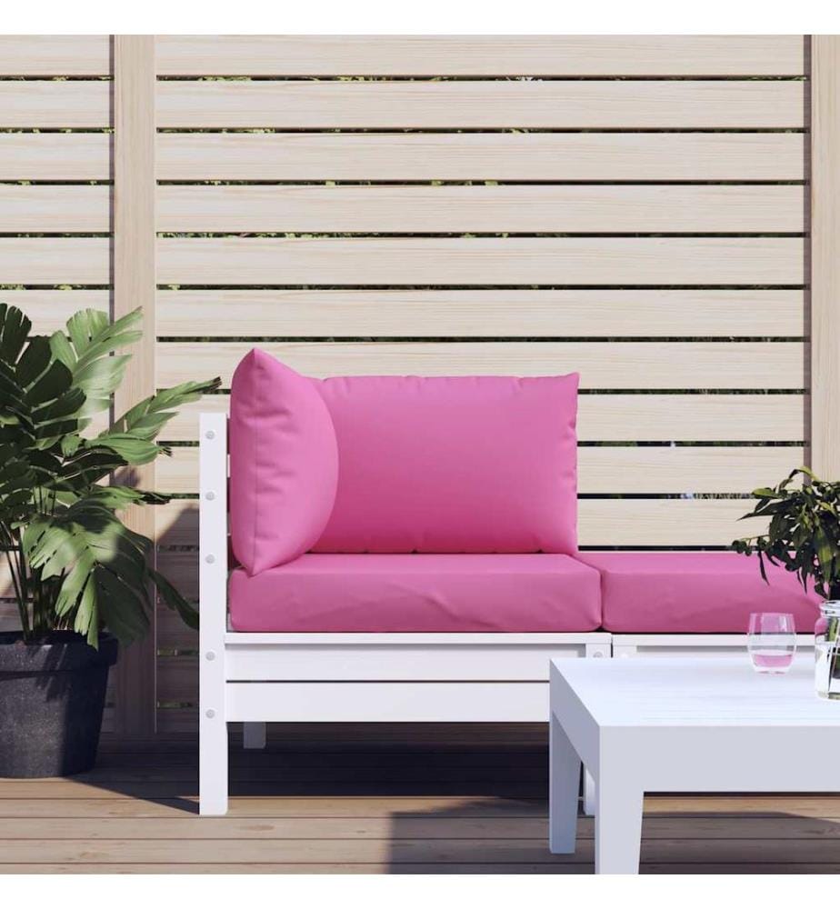 Coussins de palette lot de 3 rose tissu Oxford