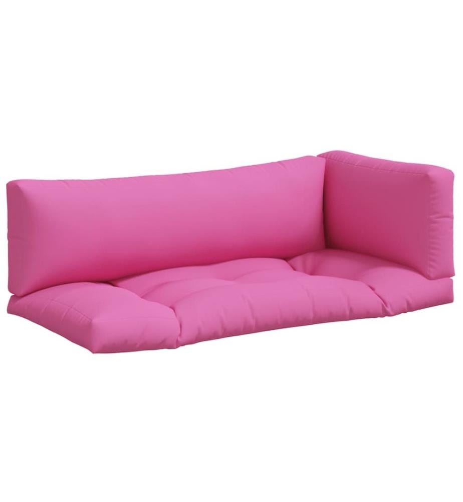 Coussins de palette lot de 3 rose tissu Oxford