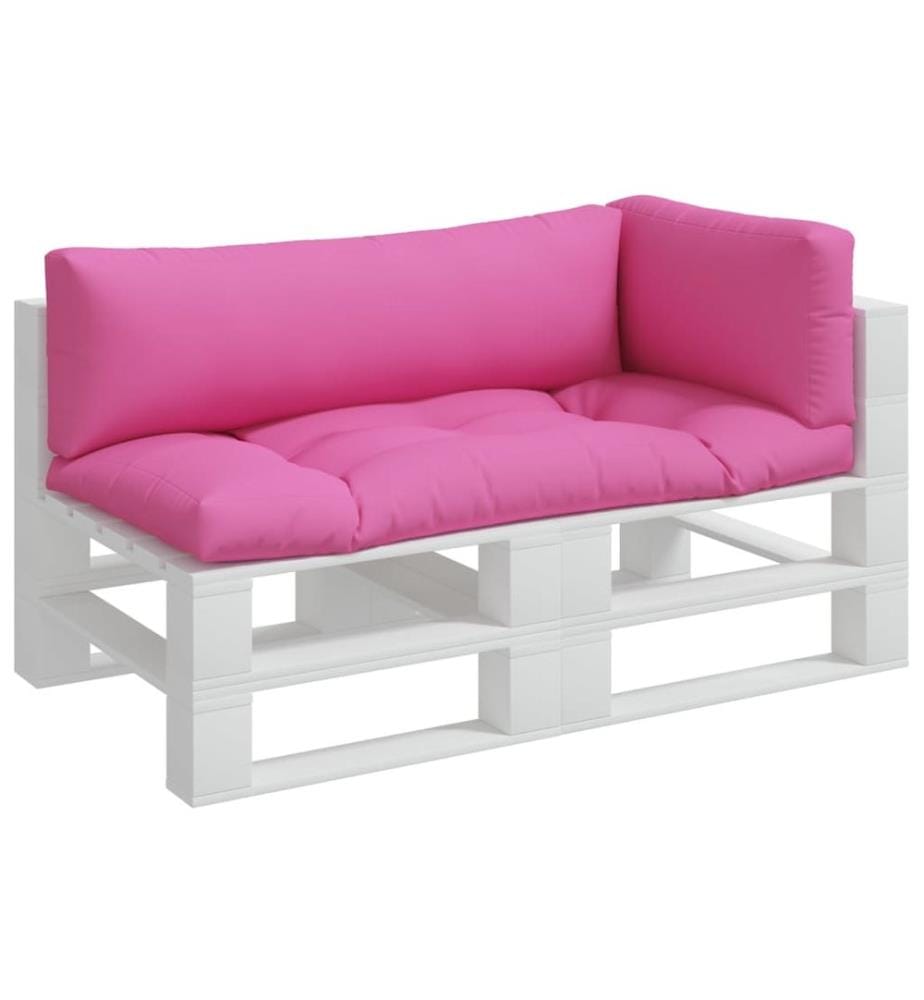 Coussins de palette lot de 3 rose tissu Oxford