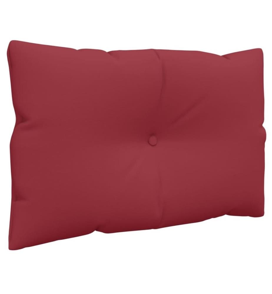 Coussins de palette lot de 3 rouge bordeaux tissu