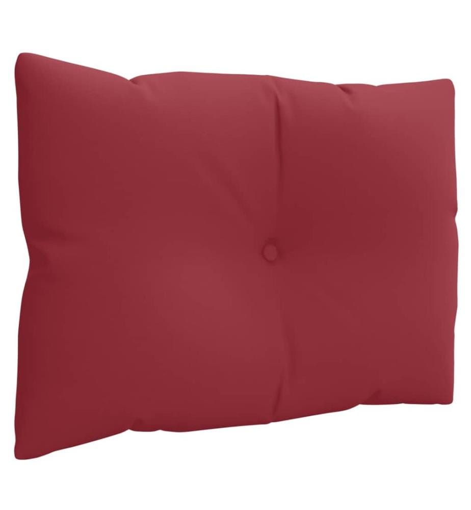 Coussins de palette lot de 3 rouge bordeaux tissu