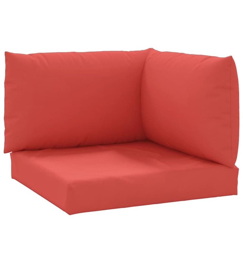 Coussins de palette lot de 3 rouge tissu oxford